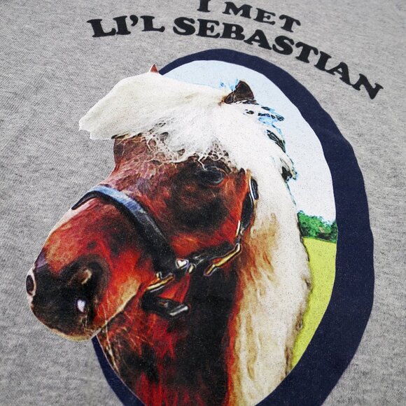 NEW "I Met Li'l Sebastian" Heather Gray T-Shirt NBC Parks & Recreation S - Picture 4 of 7